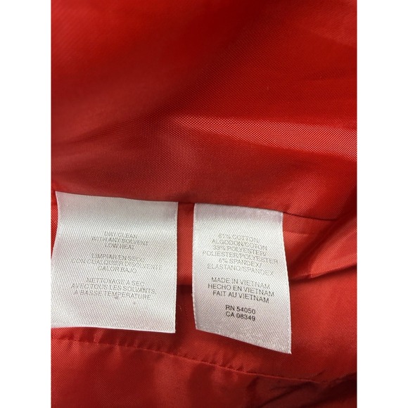 Kasper Red Blazer Women's Size 8 Button Front Lined Career Jacket - Picture 9 of 13